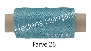 Moravia Hør 50/4 farve 26 Turkis blå